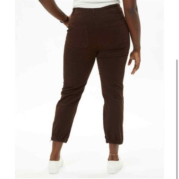 Good Hart Womens Casual Cotton Jogger Pants Size 6 Brown Stretch Office Festival - Picture 2 of 15